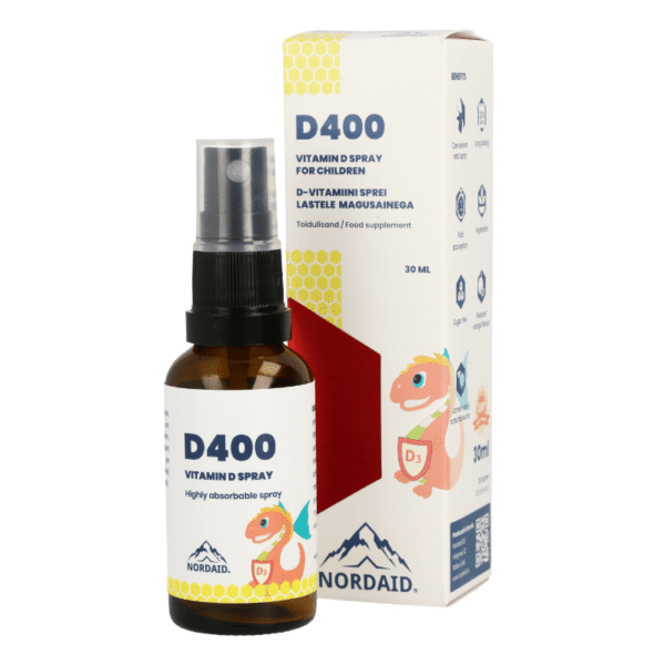 NORDAID D400 SPRAY vitaminas D vaikams, 30 ml.