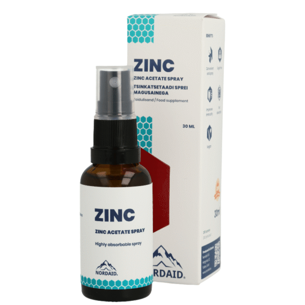 NORDAID ZINC ACETATE cinkas, 30-ml.
