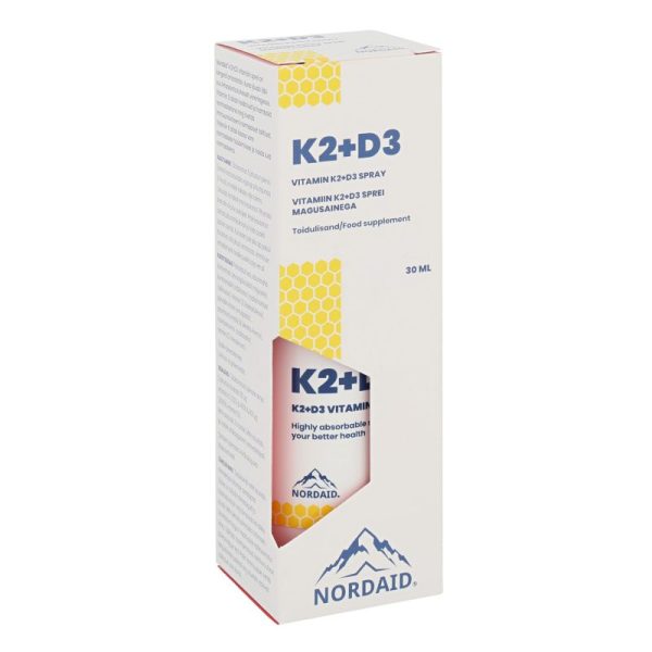 NORDAID K2+D3 SPRAY purškiami vitaminai, 200 purškimų, 30ml