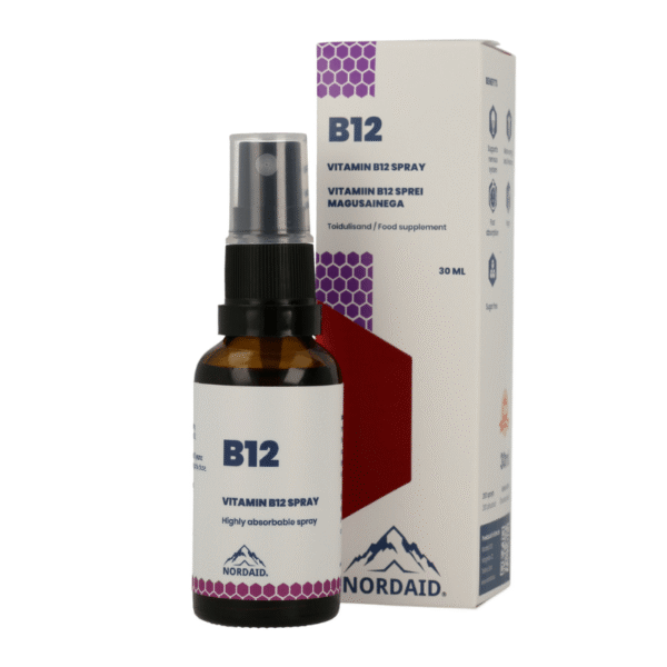 NORDAID B12 SPRAY vitaminas B12, 30 ml.