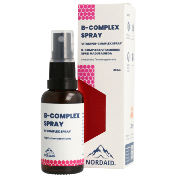NORDAID B-COMPLEX SPRAY vitaminų B kompleksas, 30 ml.