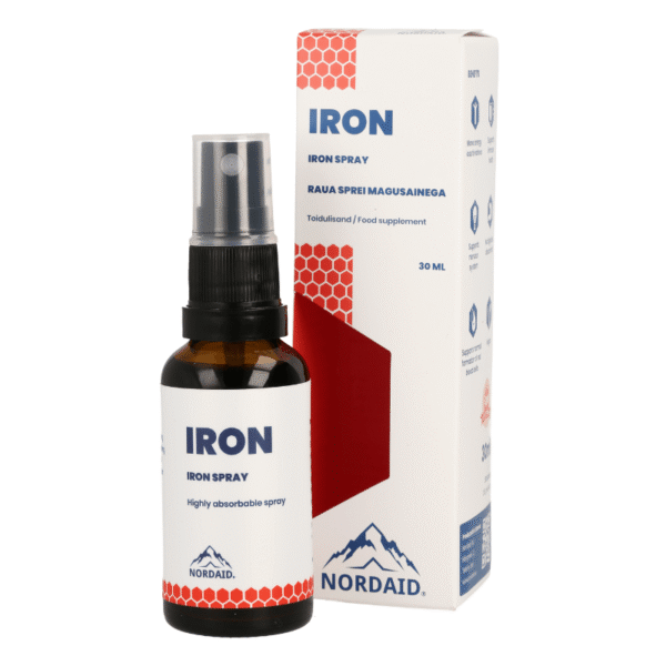 NORDAID IRON SPRAY geležies papildas, 30 ml.