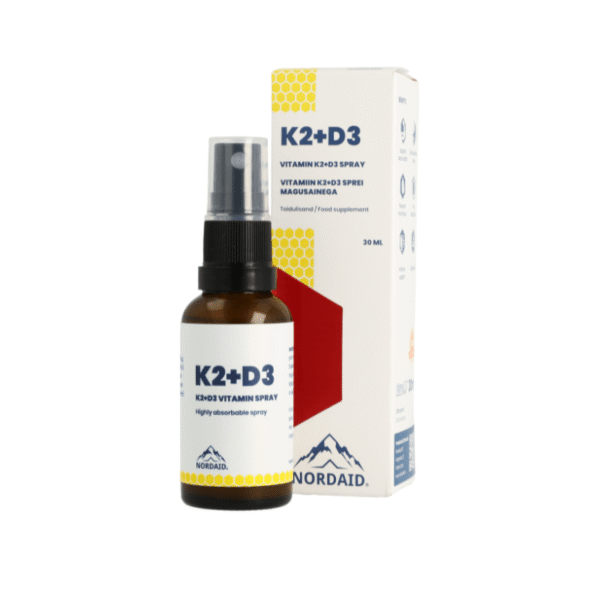 NORDAID K2 + D3 SPRAY vitaminai K + D, 30 ml.