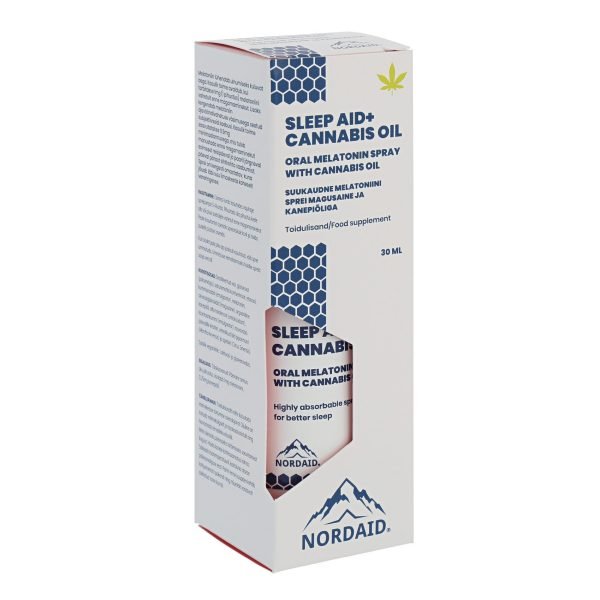 NORDAID SLEEP AID MELATONIN + CANNABIS OIL maisto papildas, 30 ml.