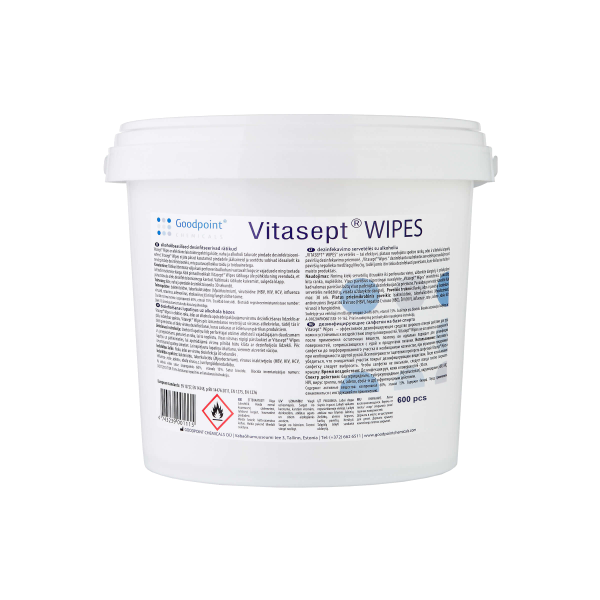 VITASEPT WIPES MED Drėgnos dezinfekavimo servetėlės su alkoholiu, 600 vnt.