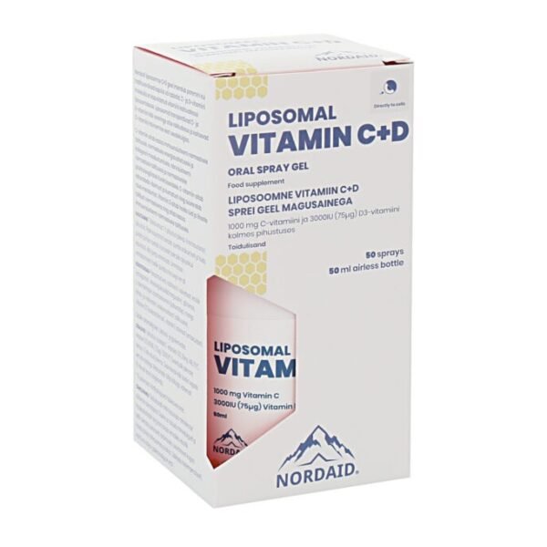 NORDAID LIPOSOMAL C + D SPRAY GEL vitaminų C + D kompleksas, 50 ml.