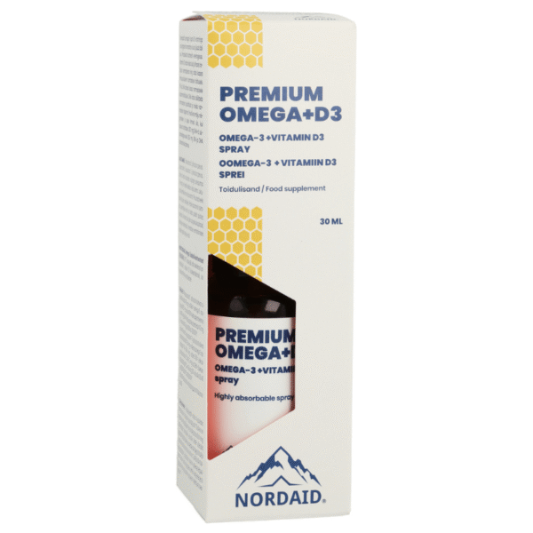 NORDAID OMEGA + D3 SPRAY omega + vitaminas D, 30 ml.
