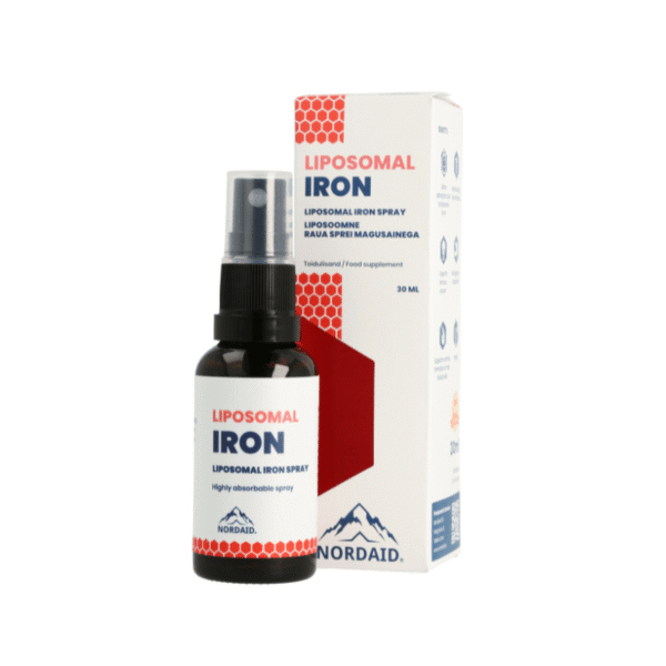 NORDAID LIPOSOMAL IRON SPRAY geležies papildas, 30 ml.