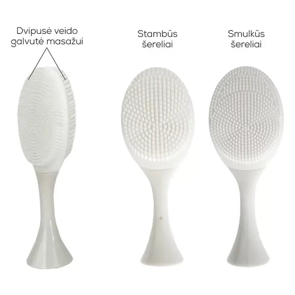 OSOM Oral Care Sonic Toothbrush Rose OSOMORALT40ROSE dantų šepetėlis su veido valymo/masažavimo antgaliu - Image 5