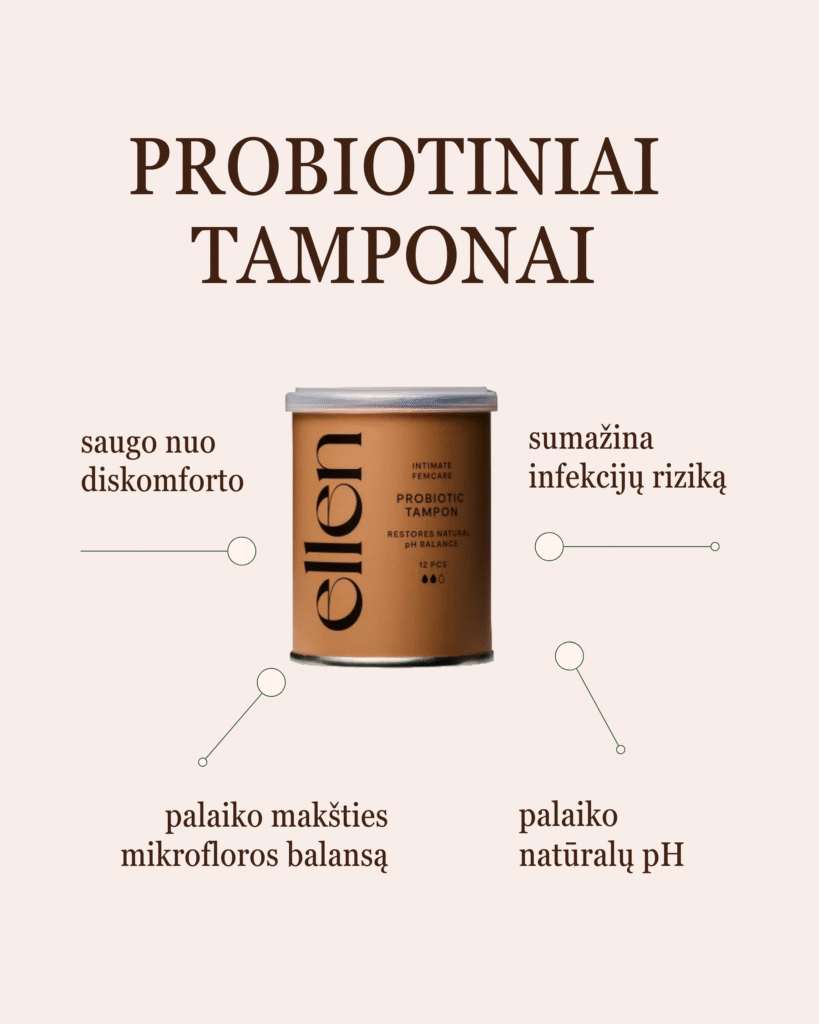 Ellen probiotiniai tamponai