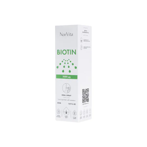 NorVita Biotin Spray, maisto papildas, 30 ml