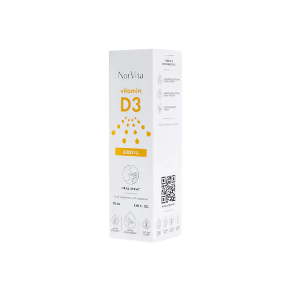 NorVita Vitamin D3 Spray, vitamino D maisto papildas, 30 ml