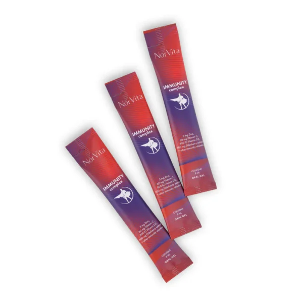 NorVita Immunity complex Gel, maisto papildas imunitetui, 21×8 ml
