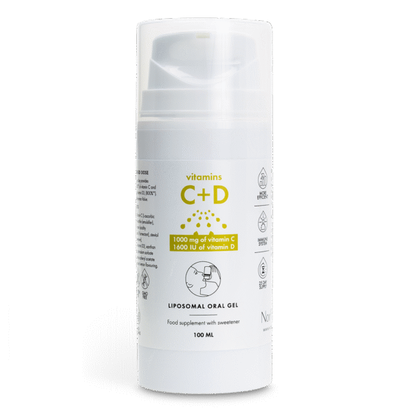 NorVita Liposomal Vitamins C+D, maisto papildas, 100 ml