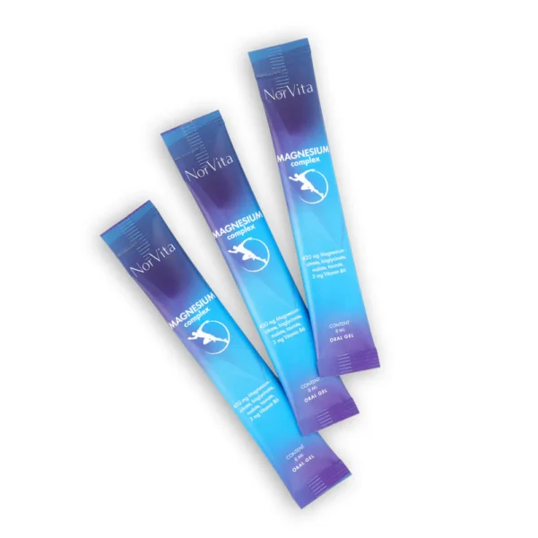 NorVita Magnesium Complex Gel, magnio maisto papildas, 21×8 ml