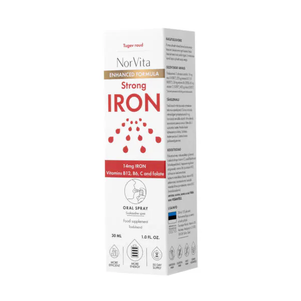 NorVita Strong Iron Spray, maisto papildas, 30 ml