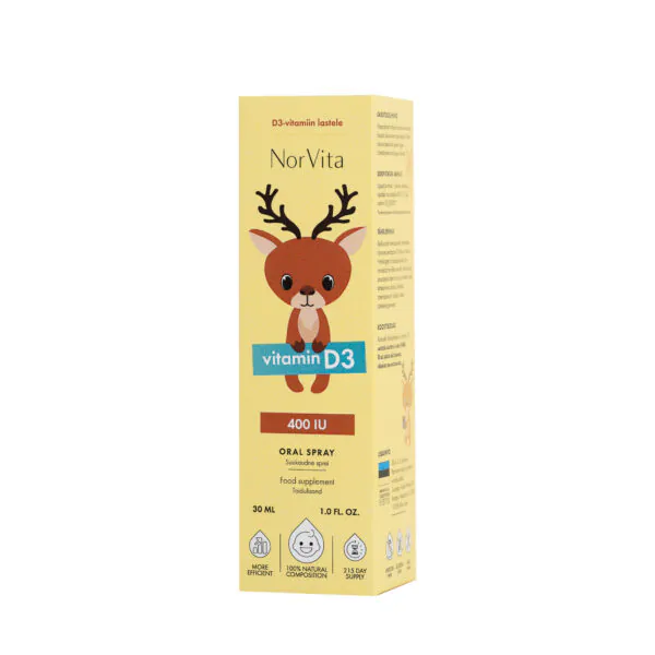 NorVita Vitamin D3 Babies, maisto papildas kūdikiams, 30 ml