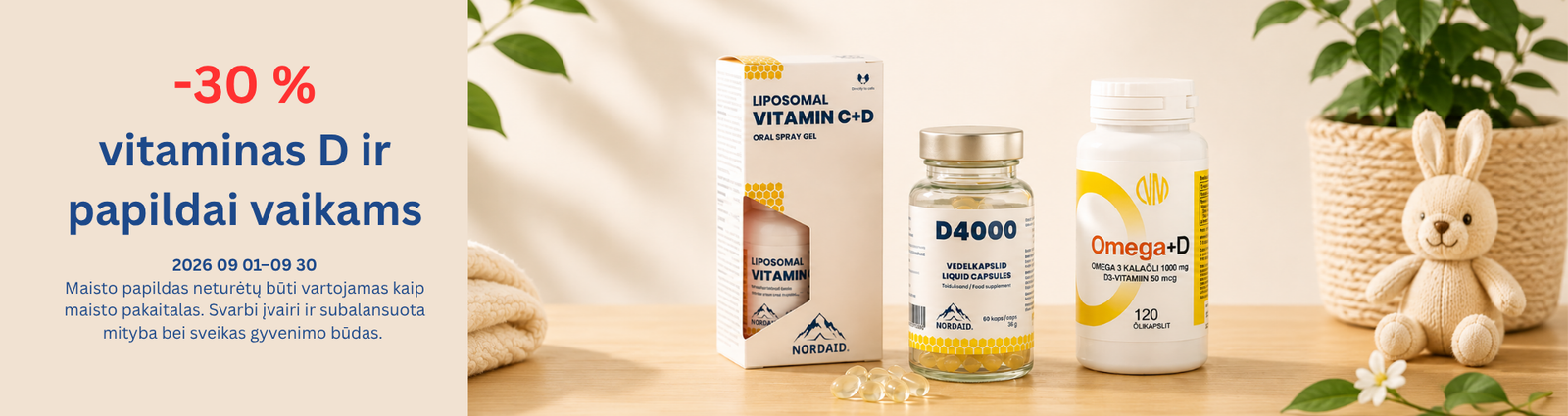Vitaminas D ir papildai vaikams