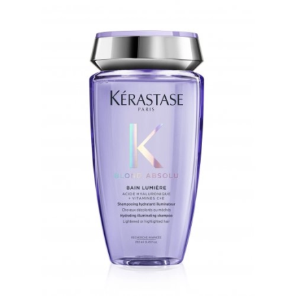 Kérastase Blond Absolu Bain Lumière Shampoo – drėkinamasis ir žvilgesio suteikiantis šampūnas šviesintiems plaukams, 250 ml