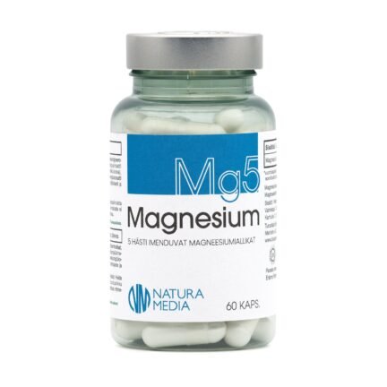 Natura Media Mg5 Magnesium Mg5, 60 kapsulių