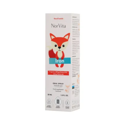 NorVita Children Iron Spray, maisto papildas vaikams, 30 ml
