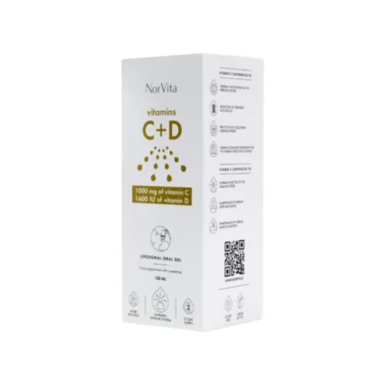 NorVita Liposomal Vitamins C+D, maisto papildas, 100 ml