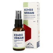 NORDAID K2 + D3 VEGAN SPRAY vitaminai K + D, 30 ml. – 2