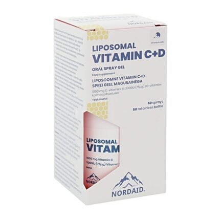NORDAID LIPOSOMAL C + D SPRAY GEL vitaminų C + D kompleksas, 50 ml.